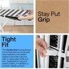 image:imageGORILLA GRIP Padded Ironing Board Cover 15x54 SilverStriped WhiteGray