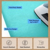 image:imageGORILLA GRIP Padded Ironing Board Cover 15x54 SilverTurquoise