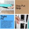 image:imageGORILLA GRIP Padded Ironing Board Cover 15x54 SilverTurquoise