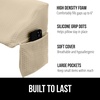 image:imageGORILLA GRIP Patented Bed Wedge Pillow for Headboard Gap Queen Soft GrayCream