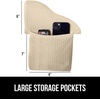 image:imageGORILLA GRIP Patented Bed Wedge Pillow for Headboard Gap Queen Soft GrayCream