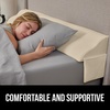 image:imageGORILLA GRIP Patented Bed Wedge Pillow for Headboard Gap Queen Soft GrayCream