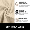 image:imageGORILLA GRIP Patented Bed Wedge Pillow for Headboard Gap Queen Soft GrayCream