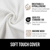 image:imageGORILLA GRIP Patented Bed Wedge Pillow for Headboard Gap Queen Soft GrayWhite