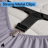 image:imageGORILLA GRIP Patented Fitted Bed Sheet Holders for Corners 4 Pack WhiteBlack