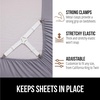 image:imageGORILLA GRIP Patented Fitted Bed Sheet Holders for Corners 4 Pack WhiteWhite