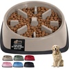 image:imageGORILLA GRIP Patented Slow Feeder Dog and Cat Bowl BPA Free 2 Cup GrayBeige