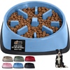 image:imageGORILLA GRIP Patented Slow Feeder Dog and Cat Bowl BPA Free 2 Cup GrayLight Blue