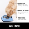 image:imageGORILLA GRIP Patented Slow Feeder Dog and Cat Bowl BPA Free 2 Cup GrayLight Blue