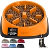image:imageGORILLA GRIP Patented Slow Feeder Dog and Cat Bowl BPA Free 2 Cup GrayOrange