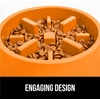image:imageGORILLA GRIP Patented Slow Feeder Dog and Cat Bowl BPA Free 2 Cup GrayOrange