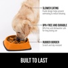 image:imageGORILLA GRIP Patented Slow Feeder Dog and Cat Bowl BPA Free 2 Cup GrayOrange