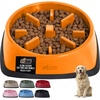 image:imageGORILLA GRIP Patented Slow Feeder Dog and Cat Bowl BPA Free 2 Cup GrayOrange