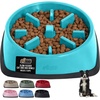 image:imageGORILLA GRIP Patented Slow Feeder Dog and Cat Bowl BPA Free 2 Cup GrayTurquoise