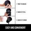 image:imageGORILLA GRIP Portable Dog Water Bottle Food Grade Silicone 12oz BlackBlack