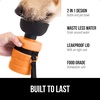 image:imageGORILLA GRIP Portable Dog Water Bottle Food Grade Silicone 12oz BlackOrange