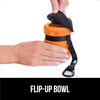 image:imageGORILLA GRIP Portable Dog Water Bottle Food Grade Silicone 12oz BlackOrange