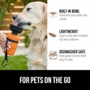 image:imageGORILLA GRIP Portable Dog Water Bottle Food Grade Silicone 12oz BlackOrange