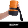 image:imageGORILLA GRIP Portable Dog Water Bottle Food Grade Silicone 12oz BlackOrange