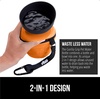 image:imageGORILLA GRIP Portable Dog Water Bottle Food Grade Silicone 12oz BlackOrange