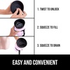 image:imageGORILLA GRIP Portable Dog Water Bottle Food Grade Silicone 12oz BlackPink