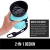 image:imageGORILLA GRIP Portable Dog Water Bottle Food Grade Silicone 12oz BlackTurquoise