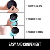 image:imageGORILLA GRIP Portable Dog Water Bottle Food Grade Silicone 12oz BlackTurquoise
