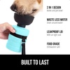 image:imageGORILLA GRIP Portable Dog Water Bottle Food Grade Silicone 12oz BlackTurquoise