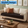 image:imageGORILLA GRIP Slip and Leak Resistant Plush Oversized Sofa Cover GrayBrown