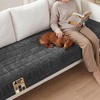 image:imageGORILLA GRIP Slip and Leak Resistant Plush Oversized Sofa Cover GrayDark Gray