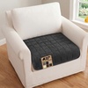 image:imageGORILLA GRIP Slip and Leak Resistant Plush Oversized Sofa Cover GrayDark Gray