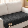 image:imageGORILLA GRIP Slip and Leak Resistant Plush Oversized Sofa Cover GrayDark Gray