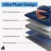 image:imageGORILLA GRIP Slip and Leak Resistant Plush Oversized Sofa Cover GrayNavy Blue