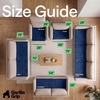 image:imageGORILLA GRIP Slip and Leak Resistant Plush Oversized Sofa Cover GrayNavy Blue