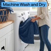 image:imageGORILLA GRIP Slip and Leak Resistant Plush Oversized Sofa Cover GrayNavy Blue