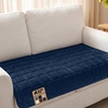 image:imageGORILLA GRIP Slip and Leak Resistant Plush Oversized Sofa Cover GrayNavy Blue