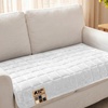 image:imageGORILLA GRIP Slip and Leak Resistant Plush Oversized Sofa Cover GrayWhite