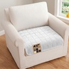 image:imageGORILLA GRIP Slip and Leak Resistant Plush Oversized Sofa Cover GrayWhite