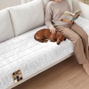 image:imageGORILLA GRIP Slip and Leak Resistant Plush Oversized Sofa Cover GrayWhite