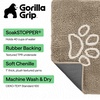 image:imageGORILLA GRIP SoakSTOPPER Dog Door Mat Machine Wash and Dry 24x17 GrayBeige
