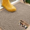 image:imageGORILLA GRIP SoakSTOPPER Dog Door Mat Machine Wash and Dry 24x17 GrayBeige