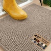 image:imageGORILLA GRIP SoakSTOPPER Dog Door Mat Machine Wash and Dry 24x17 GrayBeige