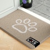 image:imageGORILLA GRIP SoakSTOPPER Dog Door Mat Machine Wash and Dry 24x17 GrayBeige