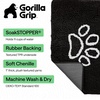 image:imageGORILLA GRIP SoakSTOPPER Dog Door Mat Machine Wash and Dry 24x17 GrayBlack