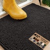 image:imageGORILLA GRIP SoakSTOPPER Dog Door Mat Machine Wash and Dry 24x17 GrayBlack