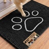 image:imageGORILLA GRIP SoakSTOPPER Dog Door Mat Machine Wash and Dry 24x17 GrayBlack