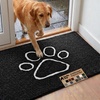 image:imageGORILLA GRIP SoakSTOPPER Dog Door Mat Machine Wash and Dry 24x17 GrayBlack