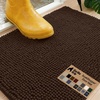 image:imageGORILLA GRIP SoakSTOPPER Dog Door Mat Machine Wash and Dry 24x17 GrayBrown