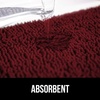 image:imageGORILLA GRIP SoakSTOPPER Dog Door Mat Machine Wash and Dry 24x17 GrayBurgundy