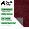 image:imageGORILLA GRIP SoakSTOPPER Dog Door Mat Machine Wash and Dry 24x17 GrayBurgundy